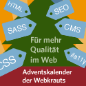 Banner 125x125px für den Adventskalender 2014 der Webkrauts