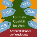 Banner 125x125px für den Adventskalender 2014 der Webkrauts