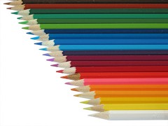Zeilenweise Buntstifte