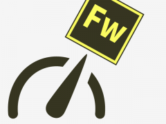 Tachometer-Nadel zeigt auf das Fireworks-Logo