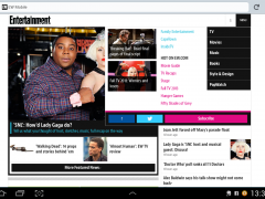 Die mobile Ansicht bei Entertainment Weekly zeigt komplexe Menüstrukturen
