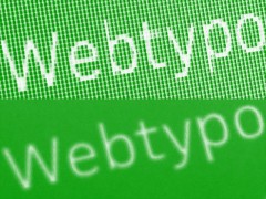 Zweimal das Wort »Webtypo« in weiß auf grünem Grund