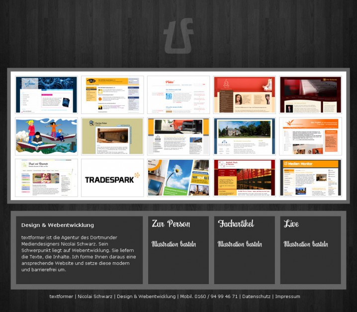 Relaunch von textformer.de - 2. Versuch