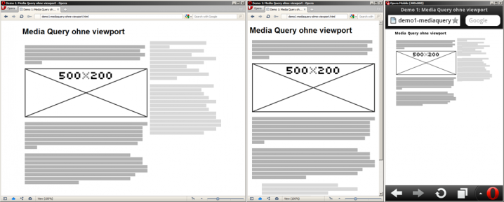 Trotz @media bleibt das Layout auf dem mobile Browser zweispaltig