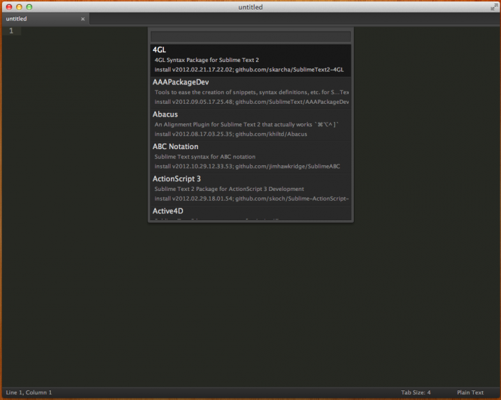 Die Installation von zusätzlichen Paketen über Package Control