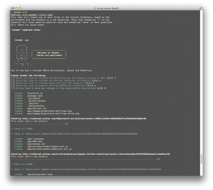 Yeoman bei der Arbeit