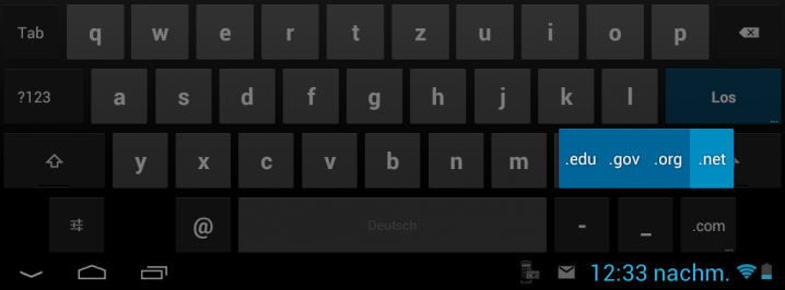 Tastatur mit @-Zeichen und .com-Taste beim type-Parameter email auf Android