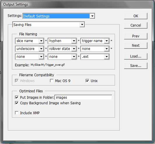 Vier Optionen bei den Einstellungen