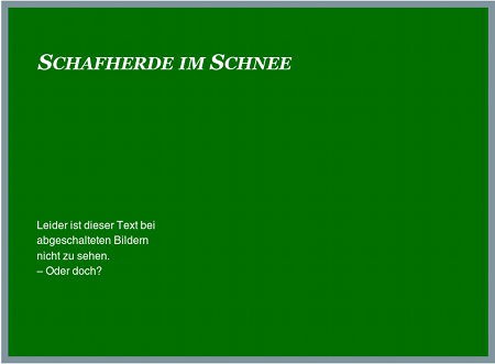 Bild 5: Ansicht ohne Bilder mit grünem Hintergrund