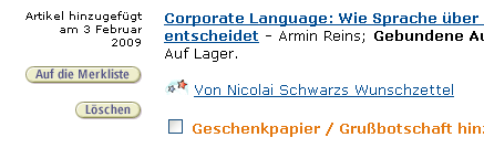 Bei Amazon ist mal von einer Merkliste die Rede, dann von einem Wunschzettel