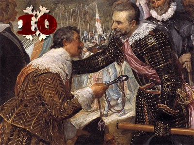 Gemälde (Ausschnitt): Diego Velázquez, Die Übergabe von Breda. 1634/35. Prado, Madrid.