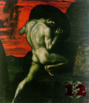 Gemälde: Franz von Stuck, Sisyphus, 1920