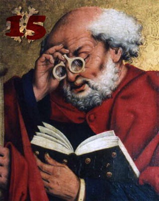 Gemälde (Ausschnitt): Friedrich Herlin, Der Apostel Petrus, 1466. Rothenburg ob der Tauber.