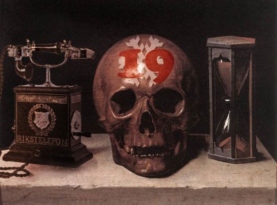 Gemälde (Telefon wurde leicht verändert): Philippe de Champaigne, Vanitas. ca. 1671. Musée de Tessé, Le Mans.