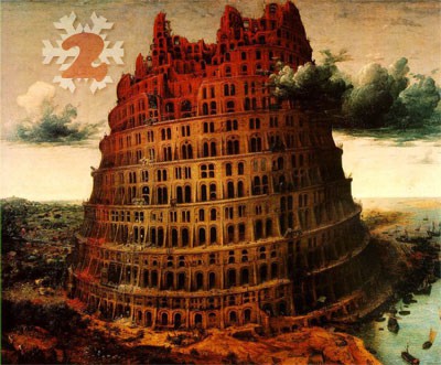 Gemälde: Pieter Bruegel der Ältere, Der Turmbau zu Babel, 1563. Museum Boijmans van Beuningen, Rotterdam.