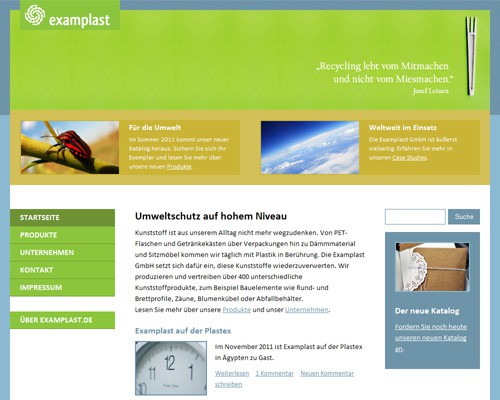 Screenshot: examplast.de