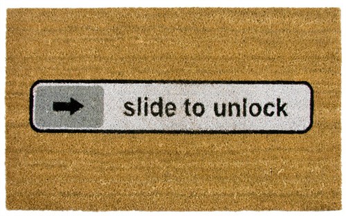 Fussmatte in »Slide To Unlock«-Optik