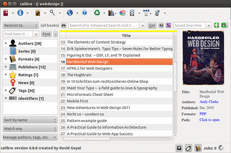 Screenshot: Calibre