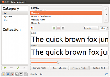 Screenshot: FontManager