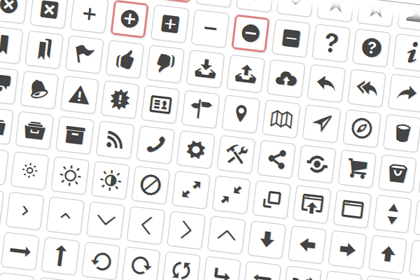 Screenshot von fontello