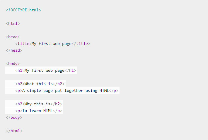 Syntax Highlighting bei HTML Dog