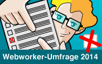 Banner Webkrauts-Umfrage 2014, Format 200x125